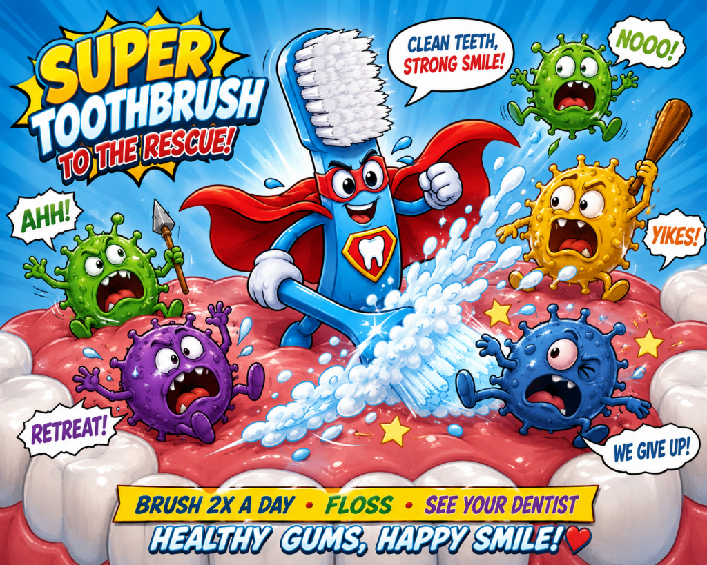 Be a superhero and stop gingivitis before it starts!